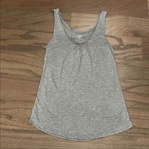 LOFT Grey and White Polka Dot Tank - Size XS